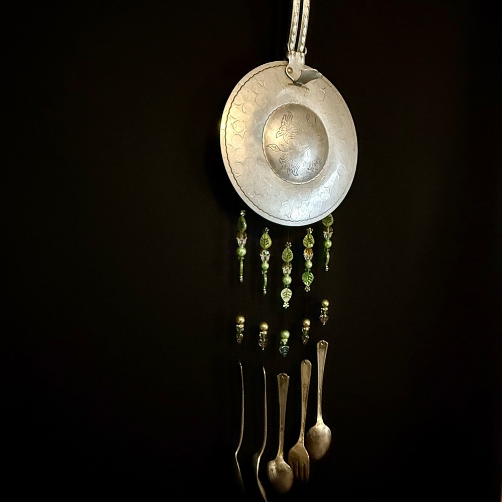 Silver and Green Wind Chime